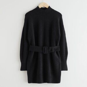 NWT & Other Stories Belted Mini Knit Dress